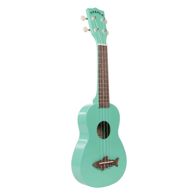 Kala Surf Green Soprano Shark Ukulele - MK-SS/GRN Bundle with a Tuner and Polishing Cloth - Image 3